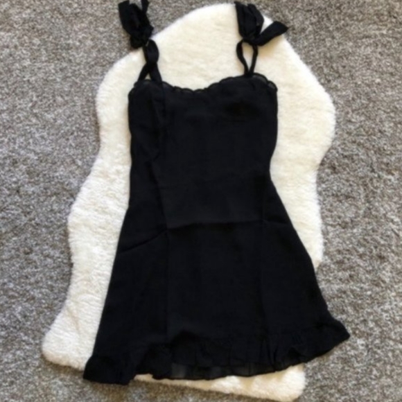 Reformation Christine Mini Dress - Black - Picture 7 of 9